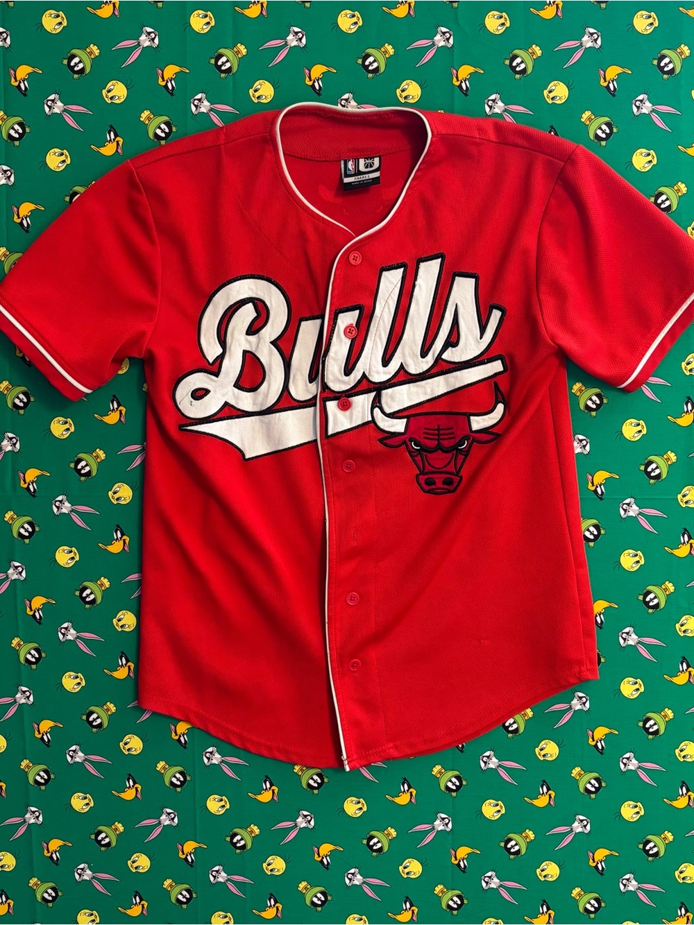 Unk Red Bulls Baseball Jersey Shirt with White Script